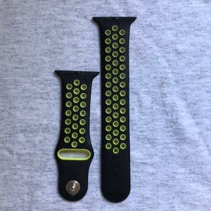 Black and yellow Apple Watch band